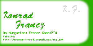 konrad francz business card